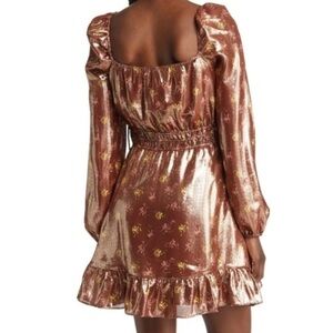 Paige dress Noah Silk Blend A-Line Brown bronze dust NEW size medium